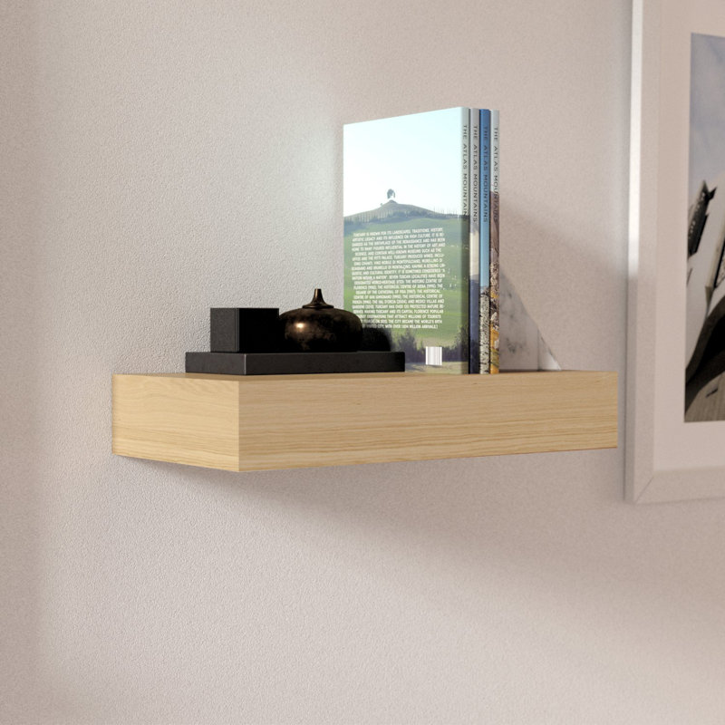 HIDE-A-SHELF White Oak Clear Finish Concealed Floating Shelf