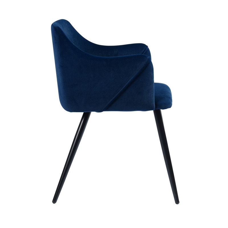 Sofiya 45cm H Velvet Upholstered Armchair, Blue
