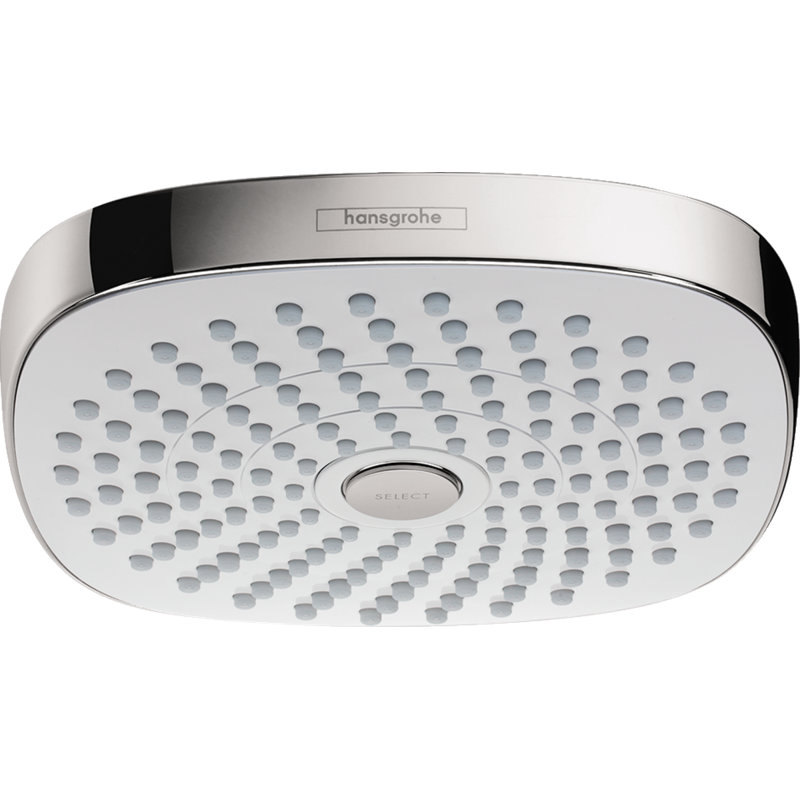 Pomme de douche 2,0 GPM, Chrome / Blanc