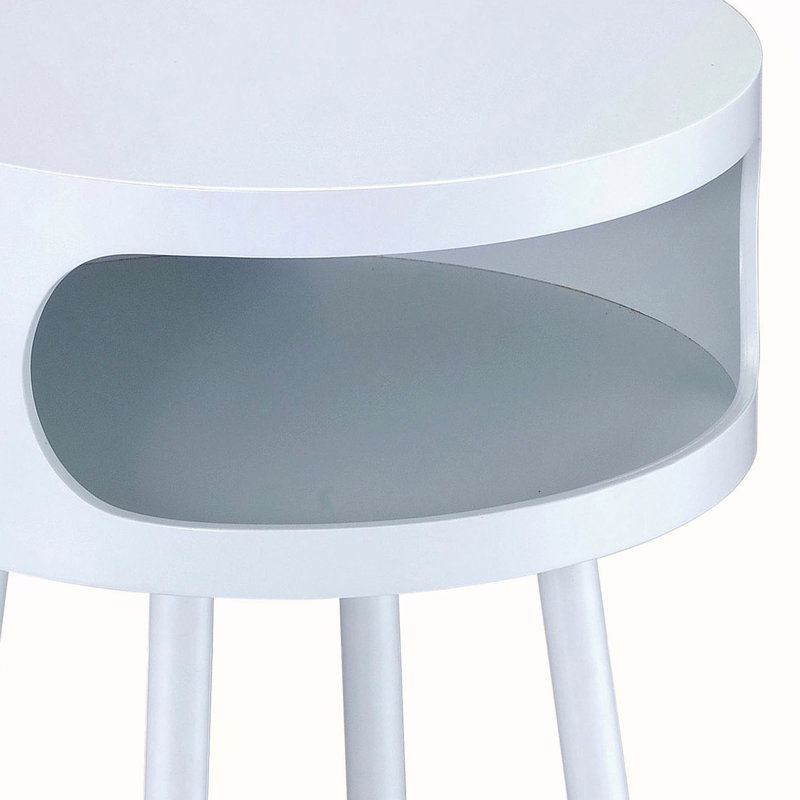 Table de bout blanche à 1 tablette