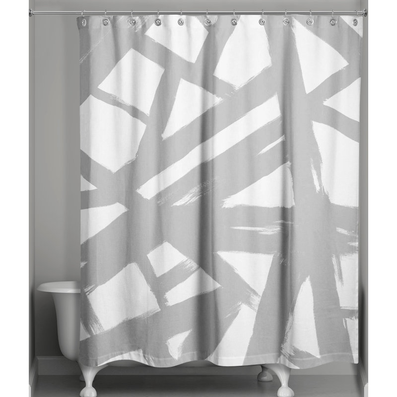 Rideau de douche simple Abril, gris