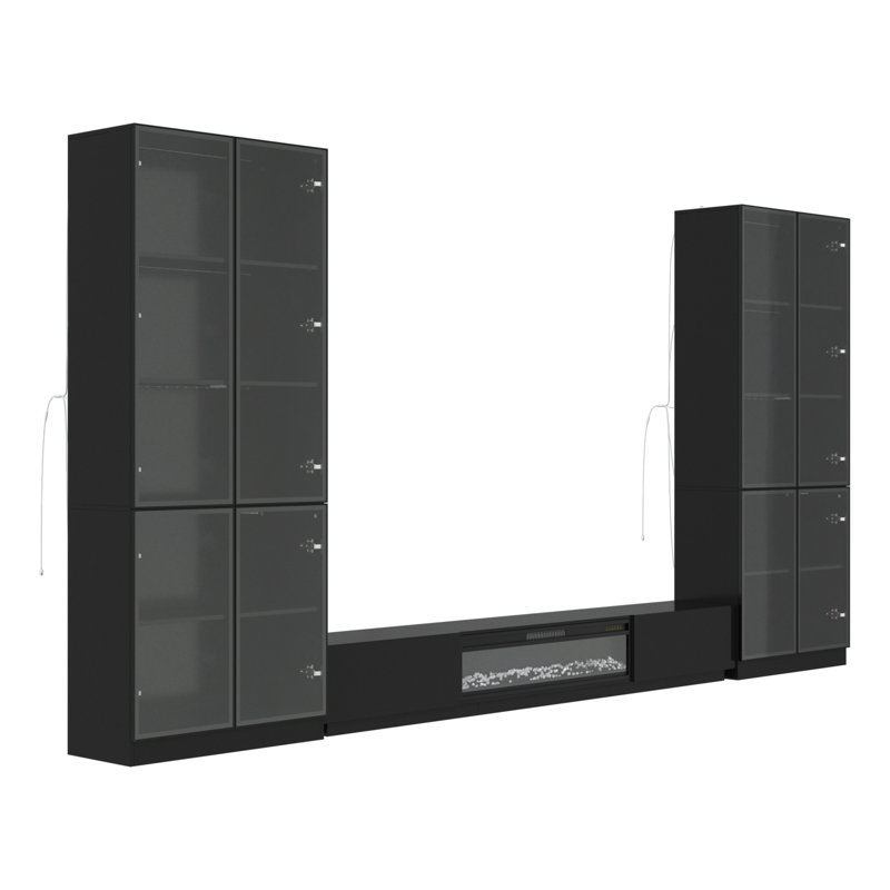 172”W TV Stand Entertainment Center With Fireplace