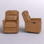 Fauteuil inclinable électrique en cuir véritable Rueda avec port USB intégré-85340799