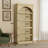 5 Tier Bookcase Arched Bookshelf, Rustic Wood Look Storage Shelf for Home Office Living Room, Easy Assembly, Farmhouse Style Bookcase with Metal Corner Guards-456893930