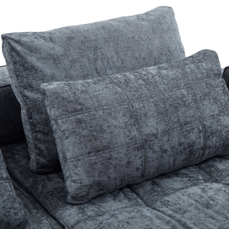 Canapé modulaire en flanelle très profond l 111,02 po x P 44,09 po x H 25,6 po WAIRGUD