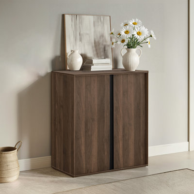 31.5" Modern Sideboard Buffet Cabinet With Metal Accents & Soft-Close Doors
