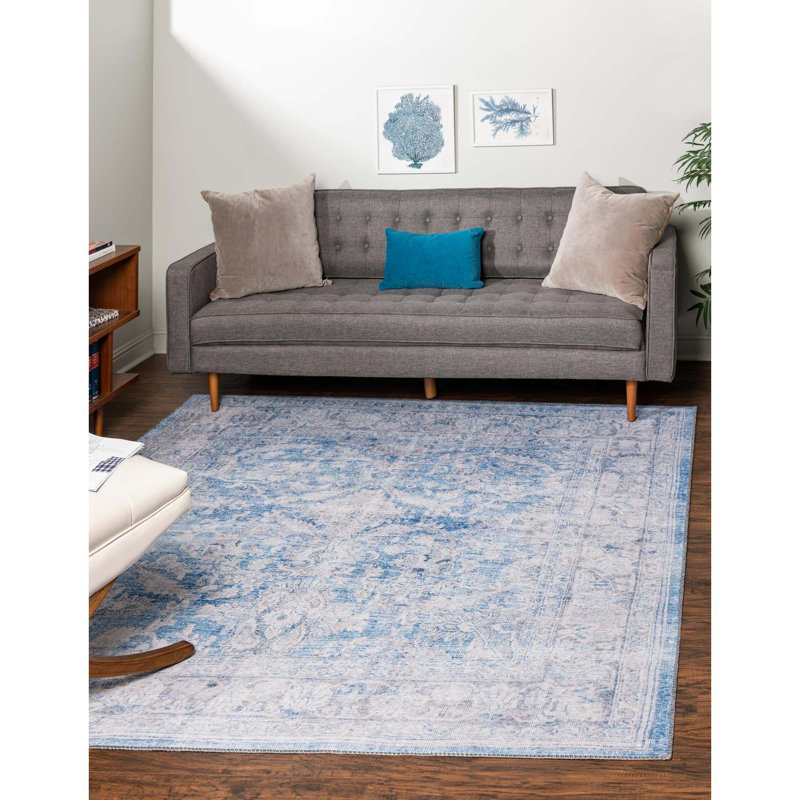 Layne Chenille Oriental Indoor Rug, Square 7'6"
