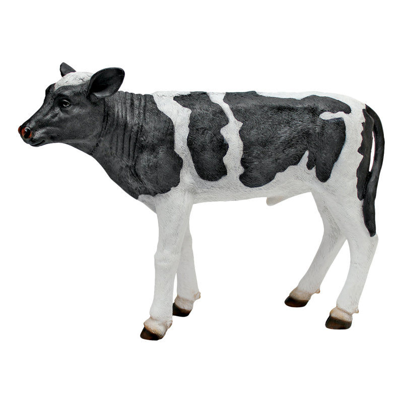 Statue de vache country garçon