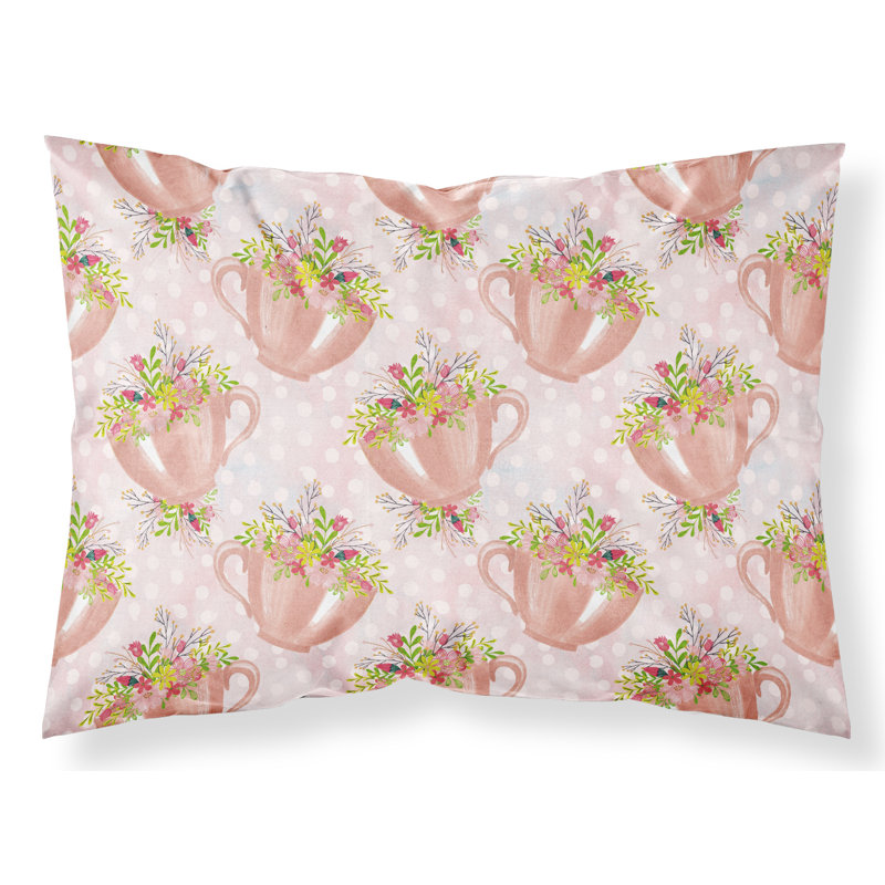 Taie d’oreiller tasse et fleurs