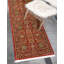 Tapis rouge / beige tissé à la machine Moore-1625485921