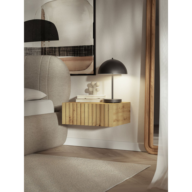 50cm W Manufactured Wood Bedside Table