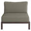 Chaise modulaire sans accoudoirs Peasnell Outdoor en teck de couleur frêne-1757739651