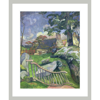 The Wooden Gate or The Pig Keeper by Paul Gauguin - Framed Giclee Print