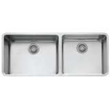 Kubus 43" L x 18" W Double Basin Undermount Kitchen Sink