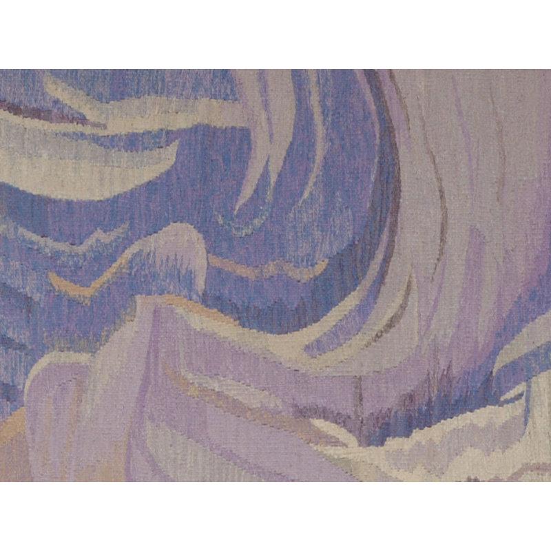 Abstract Area Rug in Gray/Violet