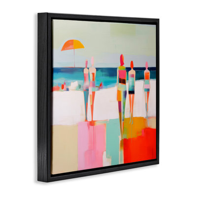 «Strolling on Beach», art mural encadré par Irena Orlov