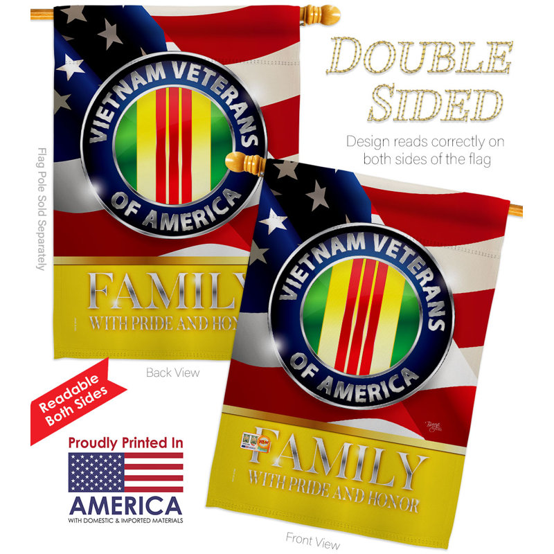 Drapeau de maison en polyester à 2 côtés 40 x 28 po