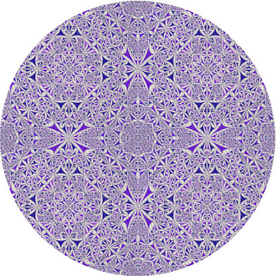 Tapis décoratif violet Damas