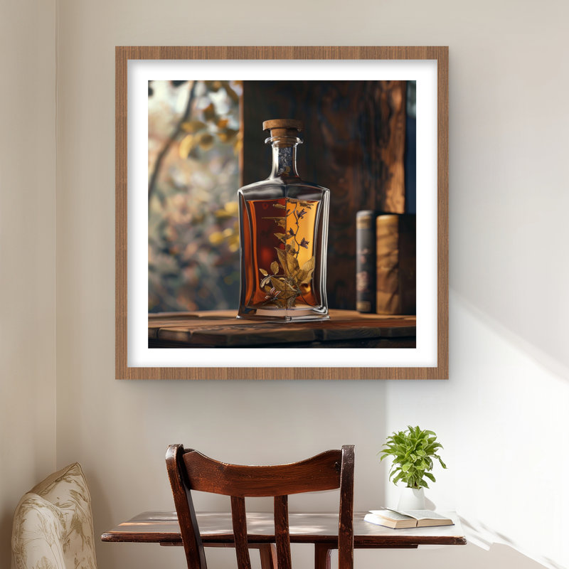 Alcool - reproduction encadrée rouge mat pour la décoration intérieure | Art