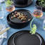 Service de table en grès empilable semi-fini 12 pièces-99305509