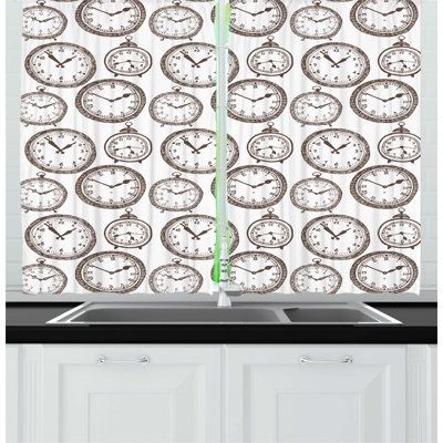 Geometric Pointed Kitchen Curtain