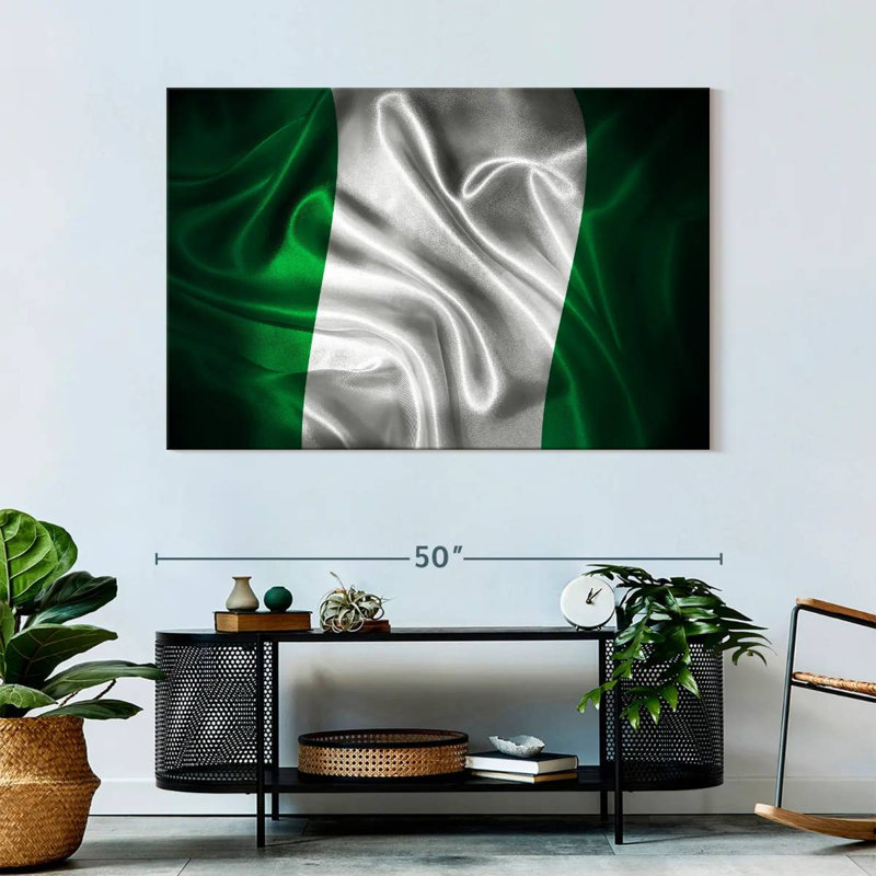 Vignette du drapeau nigérian, H 32 po x l 48 po