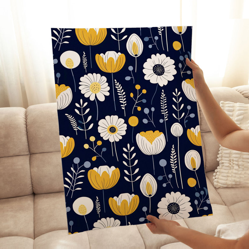 «Botanical Scandinavian Flower» VI, impression d'art scandinave sans cadre, H 10 po x l 8 po