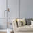 1 Light Gold Floor Lamp With Marble Base