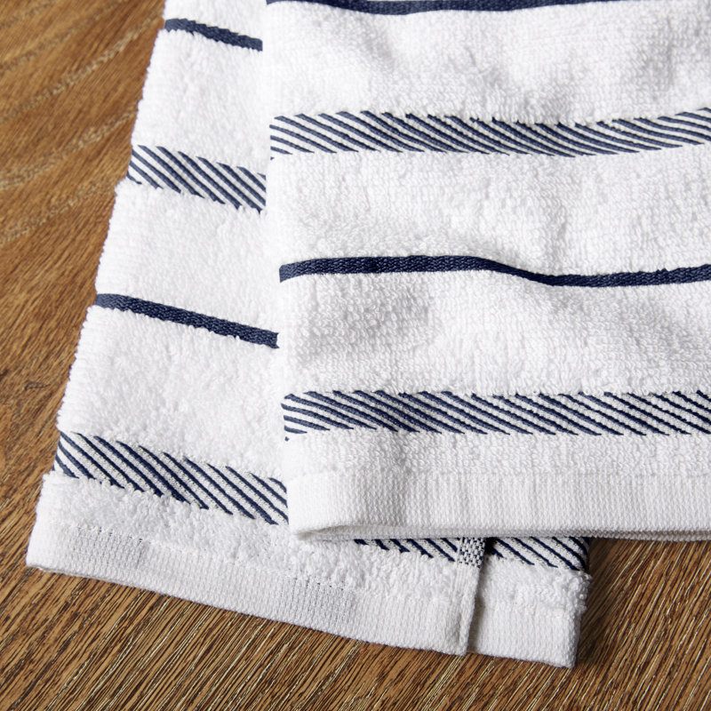 KitchenAid Albany Kitchen Towel 4-Pack Set, Navy