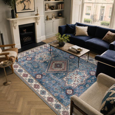 Geometric Cotton and Chenille Flatweave Area Rug