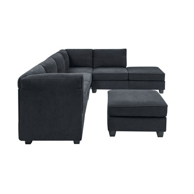 Hoddesd Upholstered L-Shaped Sectional Reversible