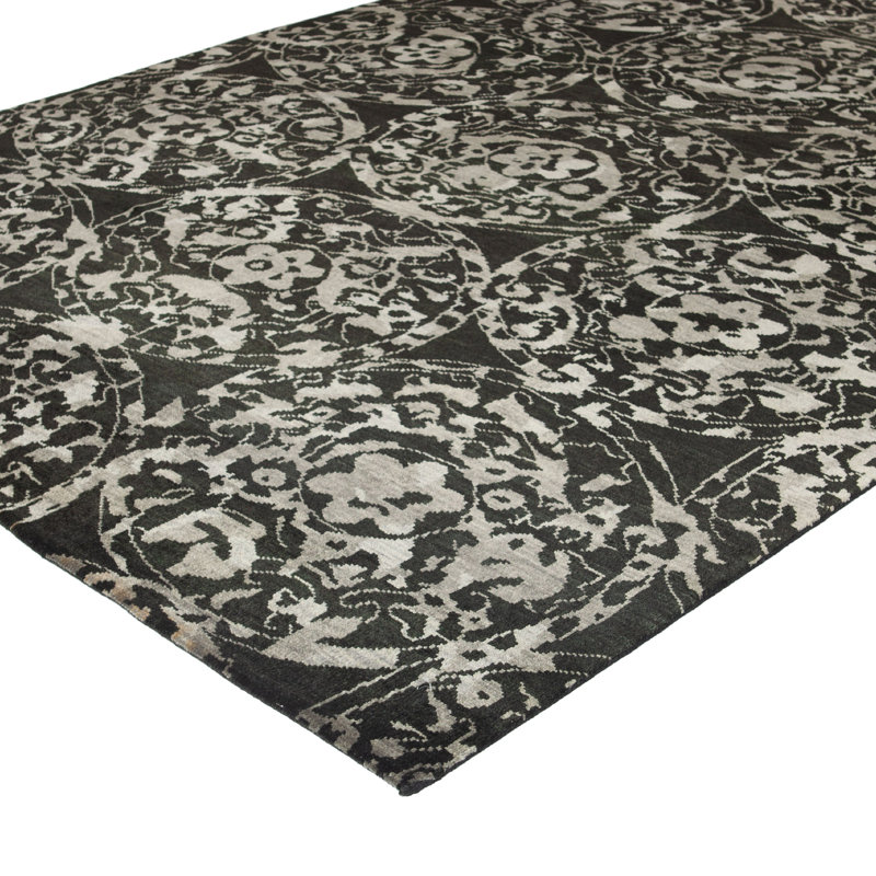 Grey Transitional Wool Rug - 7'9" x 9'