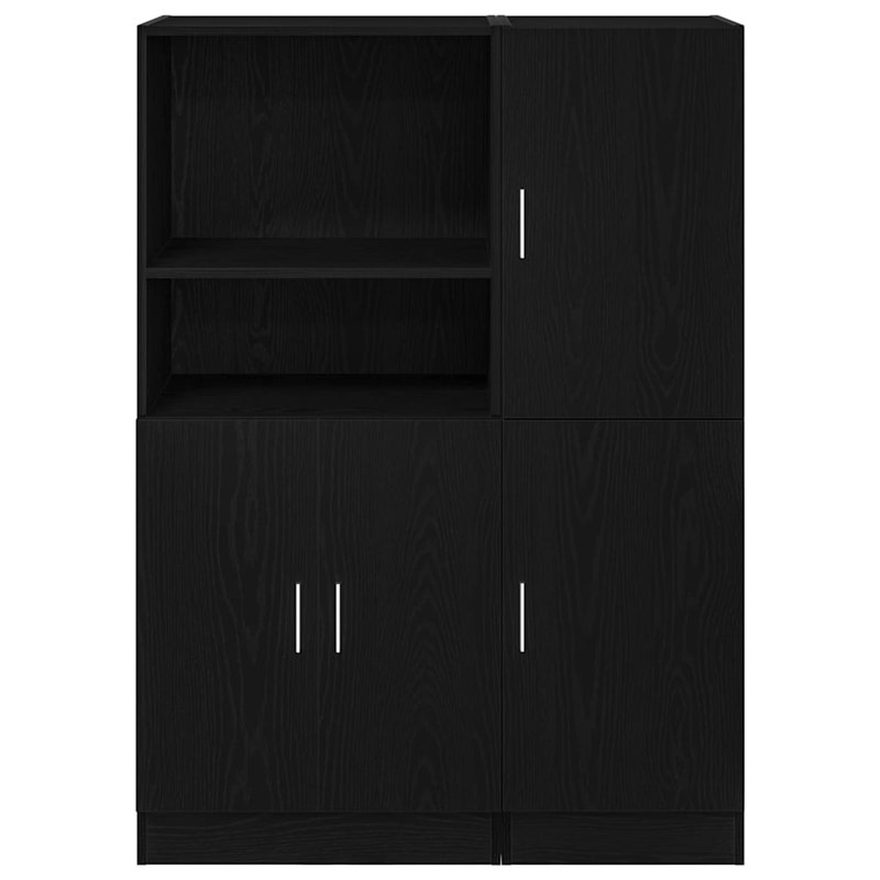 1 131.5cm Kitchen Pantry, Black