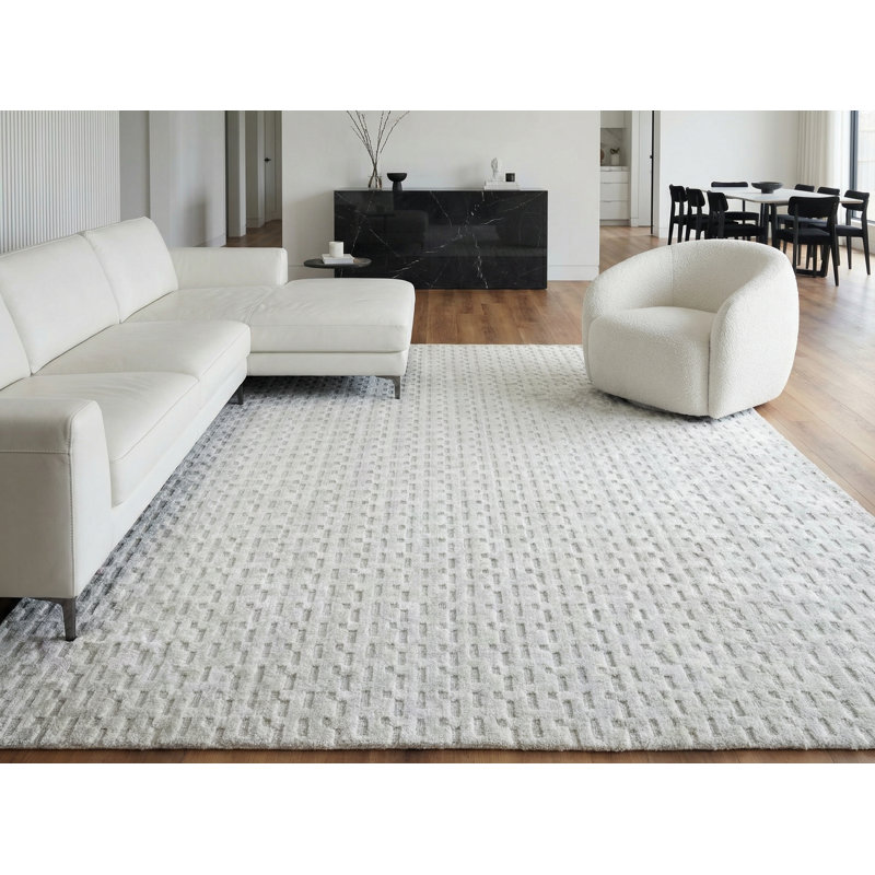 Monroe Silk Geometric Area Rug, Rectangle 14' x 18'