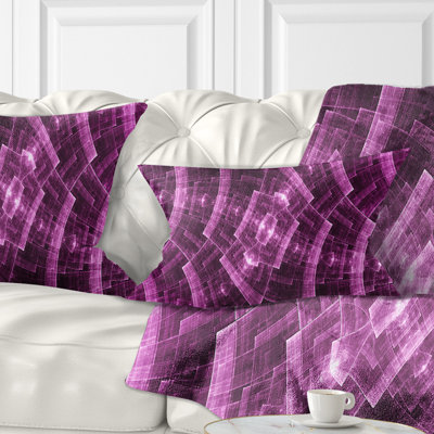 Grilles de protection en métal mauve - coussin abstrait imprimé