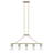 Curiana 5-Light Linear Chandelier With Textured Glass Shades
