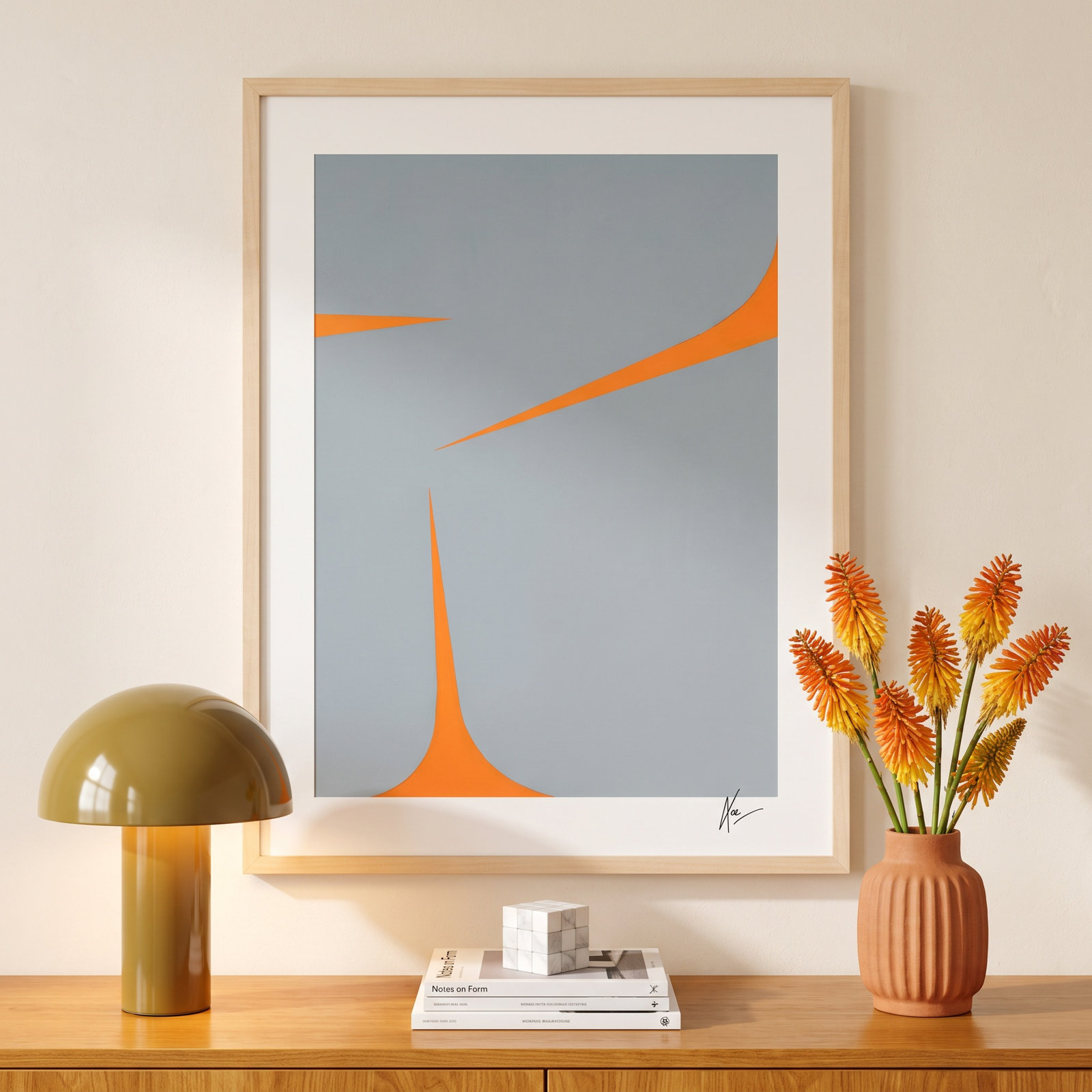 Dael "Clouds 1" Print by Lee Lessem, 40" W x 50" H, Beige