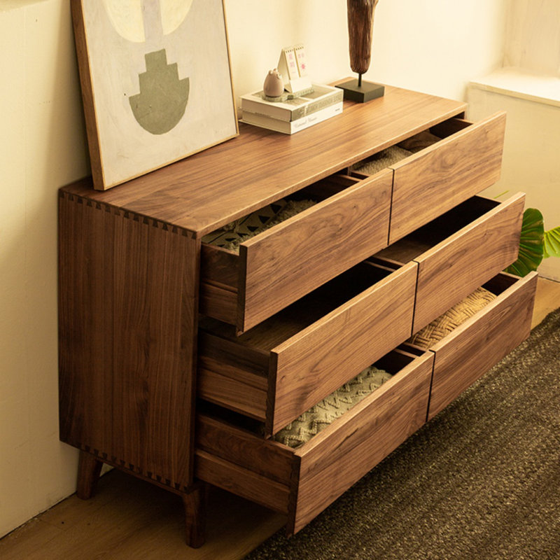 Commode d'appoint en bois massif Rhodell