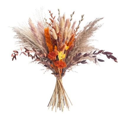 Arrangement de fleurs artificielles de fleurs de pampas séchées (vase non inclus)