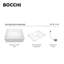 Dora 60S Ceramic Kitchen Sink, White, with Bottom Grid - 595x475mm