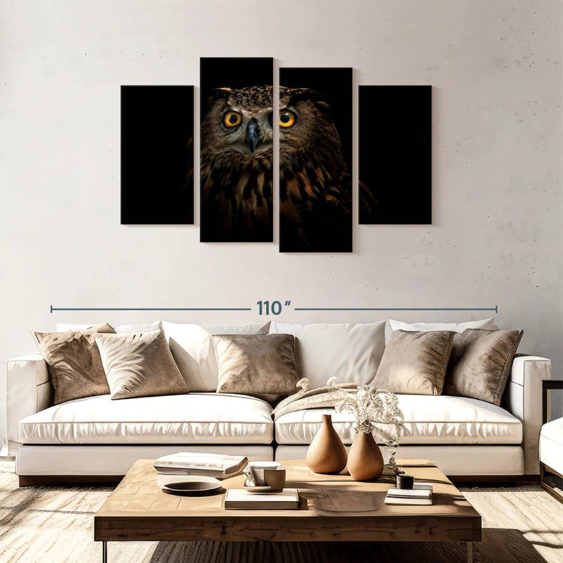 Brampt Owl Expression, 48" H x 75" W