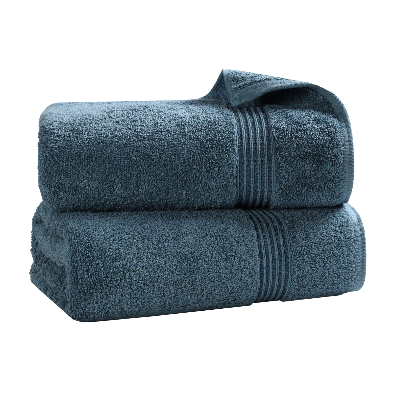 Oleg Egyptian Cotton Bath Sheet Set, Sapphire, Bath Sheets - 2 Pack