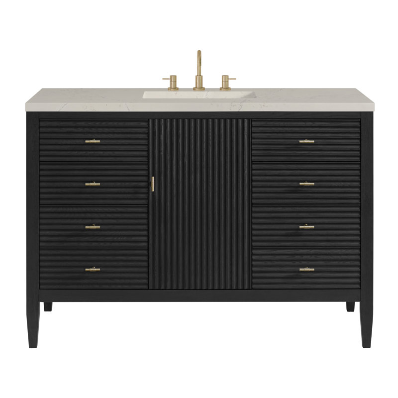 Myrrin 48'' W Single Vanity, Carbon Oak, Siberian