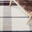 Anjail Flat Weave Wool/Cotton Plaid Rug in Ivory/Brown-1503046105