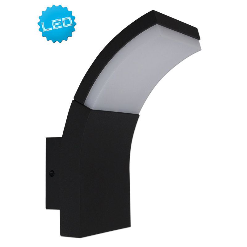 Black Integrated LED Outdoor Sconce
