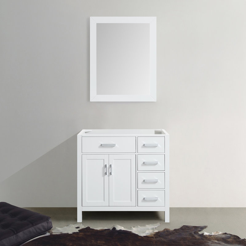 Base de meuble-lavabo simple 36 po Petrel, Blanc