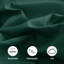Microfiber 250 TC Reversible 4 piece Plain Duvet Cover Set with Pillowcases-121359965-121359969