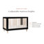 Lolly Crib, 3 Drawer And 6 Drawer Dresser, Black And Washed Natural