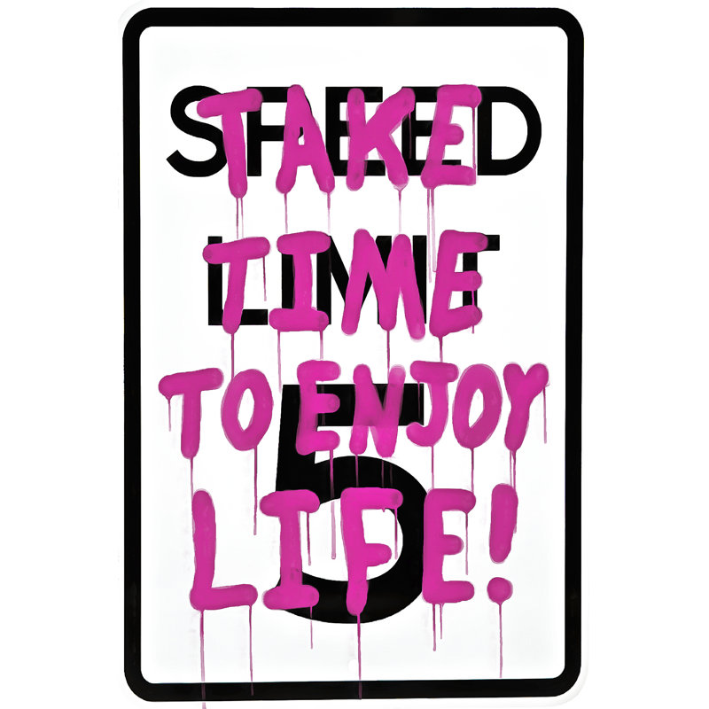 Tzion " Graffiti Sign IV " by Alonzo Saunders, 48'' H x 32'' W
