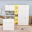 Lit escamotable simple avec garde-robe intégrée et tablettes, éclairage DEL-130036626